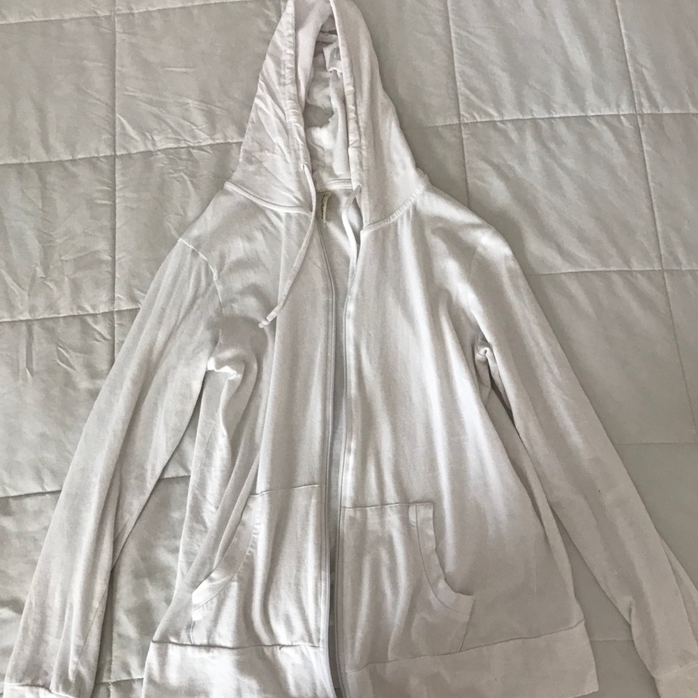 White Zip Up